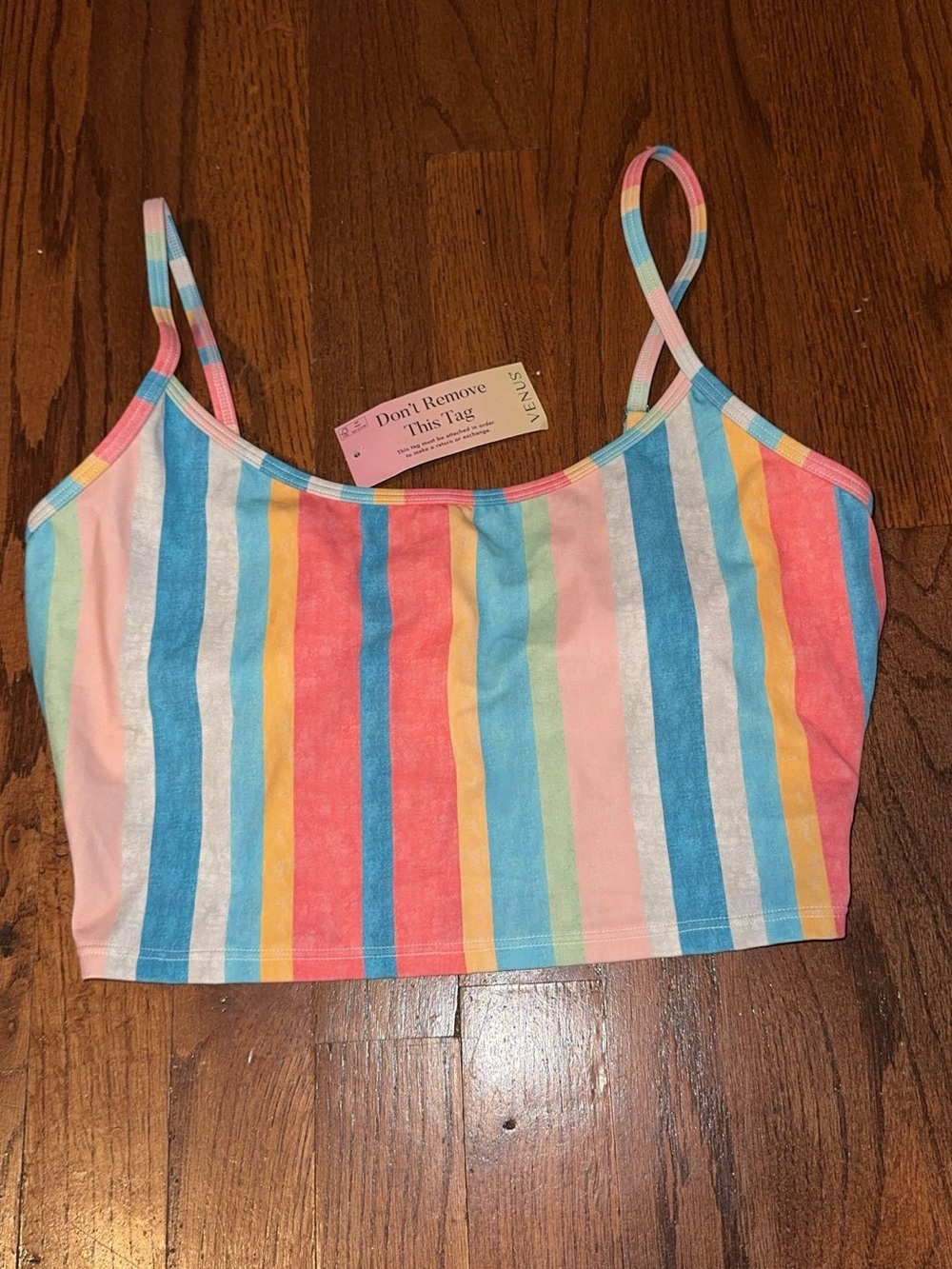 VENUS Striped Swim Top
